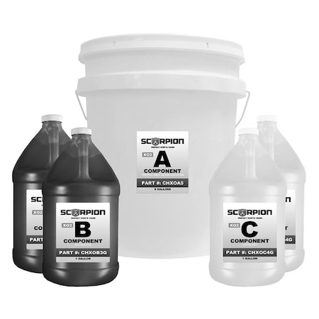 Scorpion X02 bed liner and industrial coating, base component C - acrylic agent, 1 gallon CHXOC4